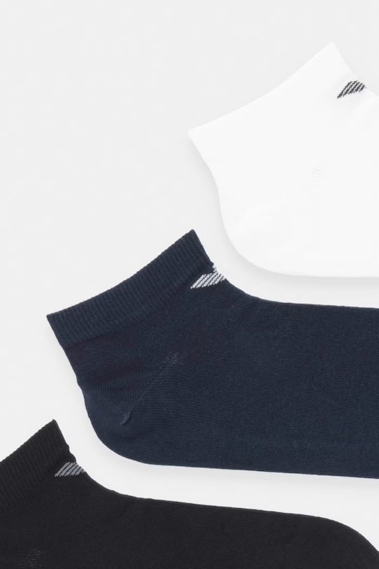 Ponožky Emporio Armani Underwear 3-pack EM000550.AF14446 bílá SS26