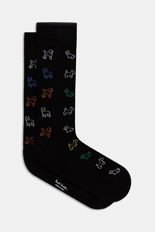 Paul Smith MARIO DOGS skarpety z bawełną męskie czarny M1A.800MO.U845