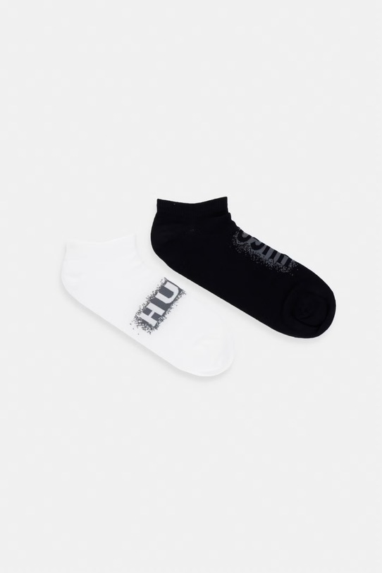 HUGO skarpety stopki męskie 2P AS SPRAY LOGO CC 2-pack czarny 50557147