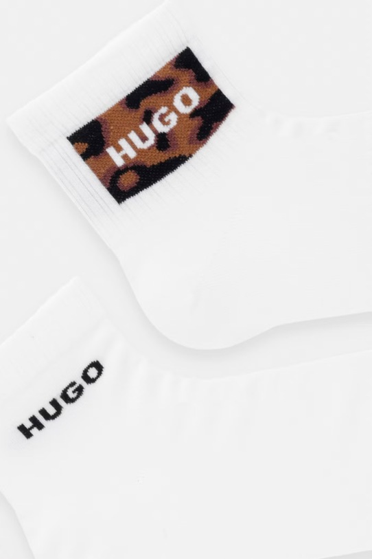 HUGO Nogavice moške 3P SH TORTOISE CC paket 3 kosov 50557158 bela SS26