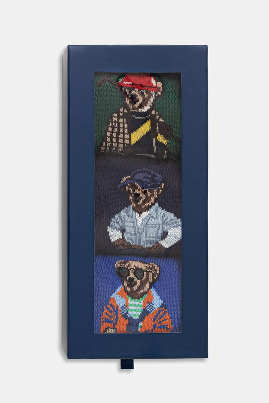 Odzież Polo Ralph Lauren BCI COTTON-SSNL BRS GBX-CRW-GFB skarpety męskie 3-pack 449P14712001 multicolor