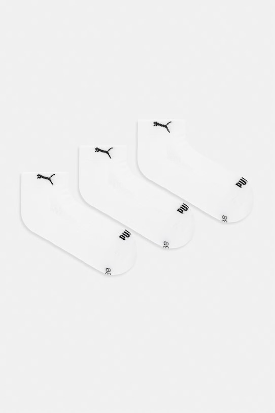 Ponožky Puma CUSHIONED QUARTER 3-pak dlhé ponožky biela 938581