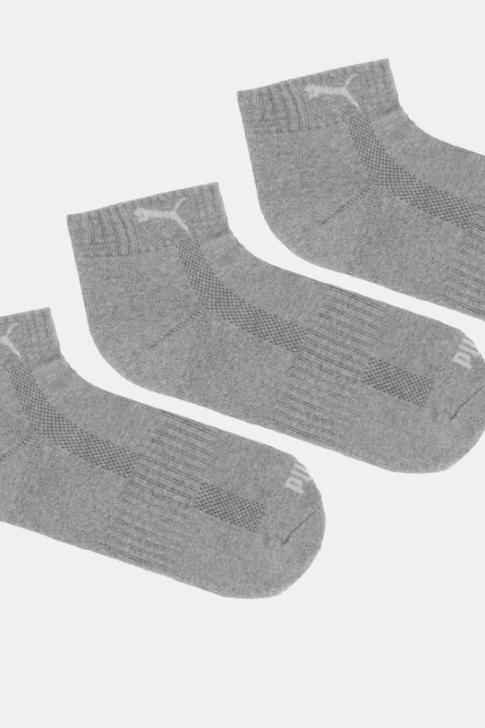 Puma skarpetki CUSHIONED QUARTER 3-pack 938581 szary SS26