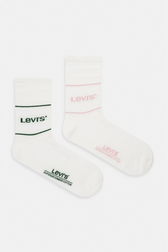 Levi's skarpety z bawełną 2-pack beżowy 37157.1313