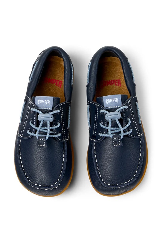 Детски кожени мокасини Camper Peu Cami Kids тъмносин K800689
