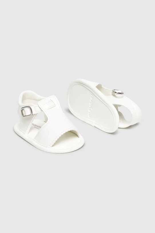 Mayoral Newborn pantofi pentru bebeluși imitatie de piele alb 9084.1L.Newborn.PPY2