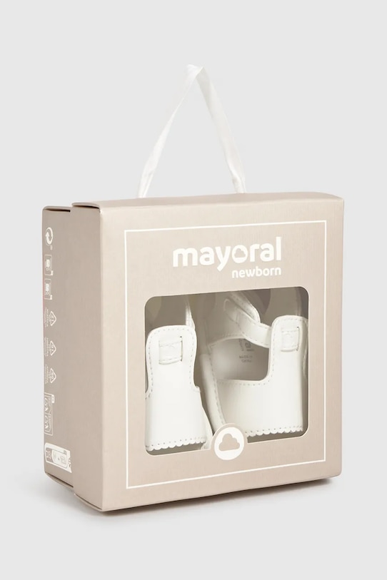 Mayoral Newborn pantofi pentru bebeluși alb 9084.1L.Newborn.PPY2