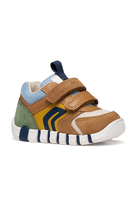 Παιδικά sneakers Geox IUPIDOO υφασμάτινο καφέ B3555D.02214.18.26