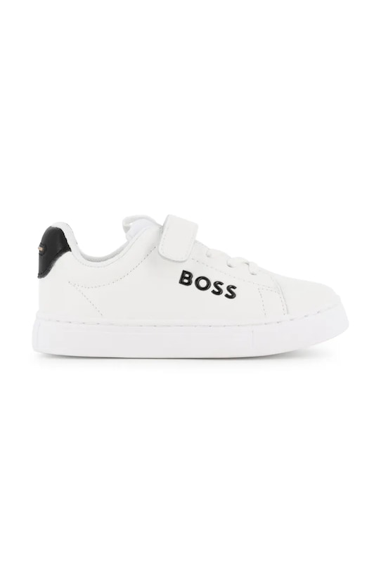BOSS sneakersy skórzane dziecięce J52824.22.27 biały SS26