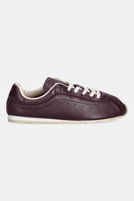 Δερμάτινα αθλητικά παπούτσια Tommy Hilfiger TH LOW PROFILE RUNNER FW0FW08951 μπορντό SS26