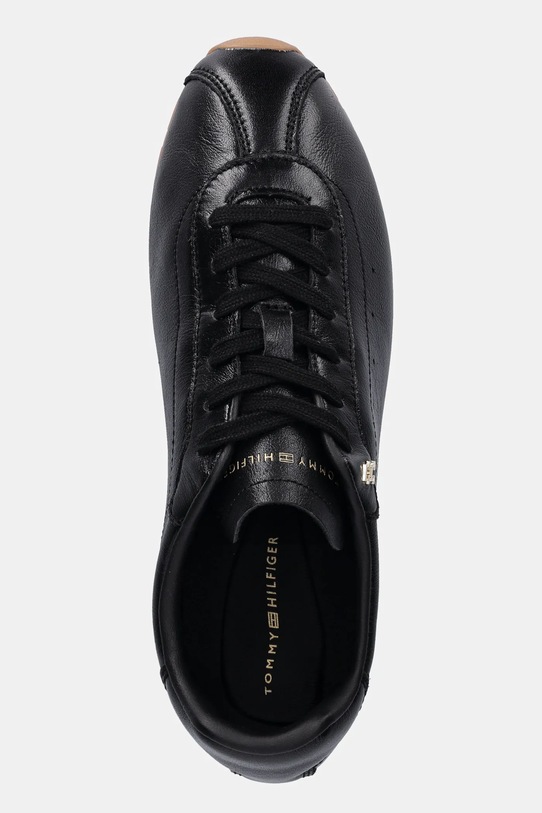 Δερμάτινα αθλητικά παπούτσια Tommy Hilfiger TH LOW PROFILE RUNNER μαύρο FW0FW08951
