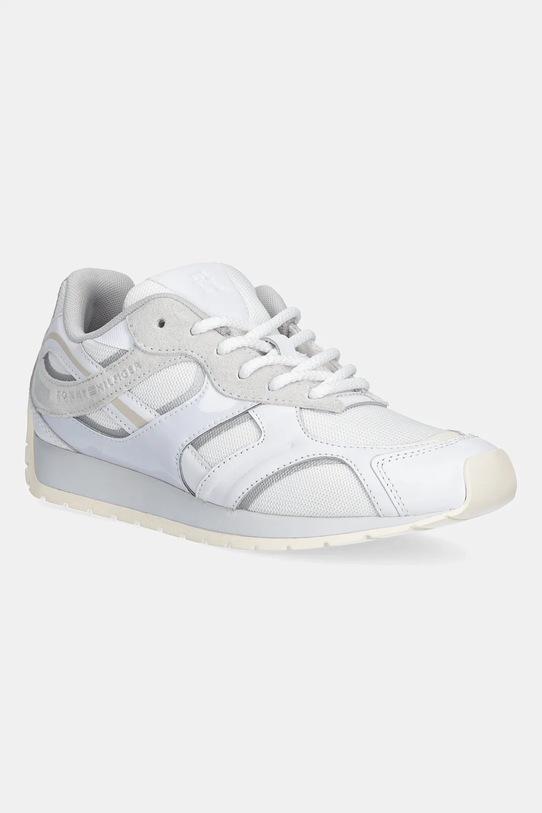 Tommy Hilfiger sneakersy TH MODERN RUNNER MIX MAT skóra zamszowa biały FW0FW09098