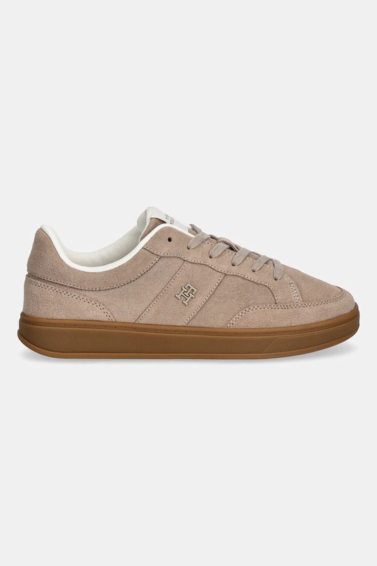 Tommy Hilfiger sneakersy zamszowe TH HERITAGE COURT SNEAKER SUEDE FW0FW09266 beżowy SS26