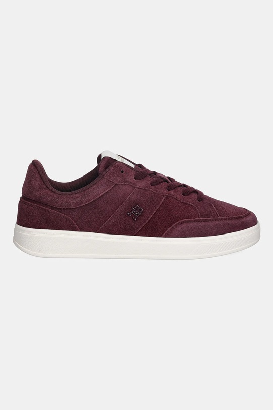 Tommy Hilfiger sneakersy zamszowe TH HERITAGE COURT SNEAKER SUEDE FW0FW09266 bordowy SS26