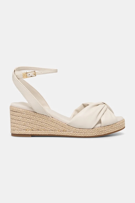 Tommy Hilfiger sandały TH BOW MID CORK WEDGE FW0FW09010 beżowy SS26