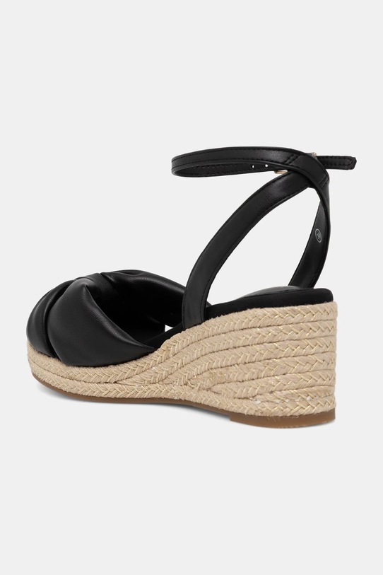 Obuwie Tommy Hilfiger sandały TH BOW MID CORK WEDGE FW0FW09010 czarny