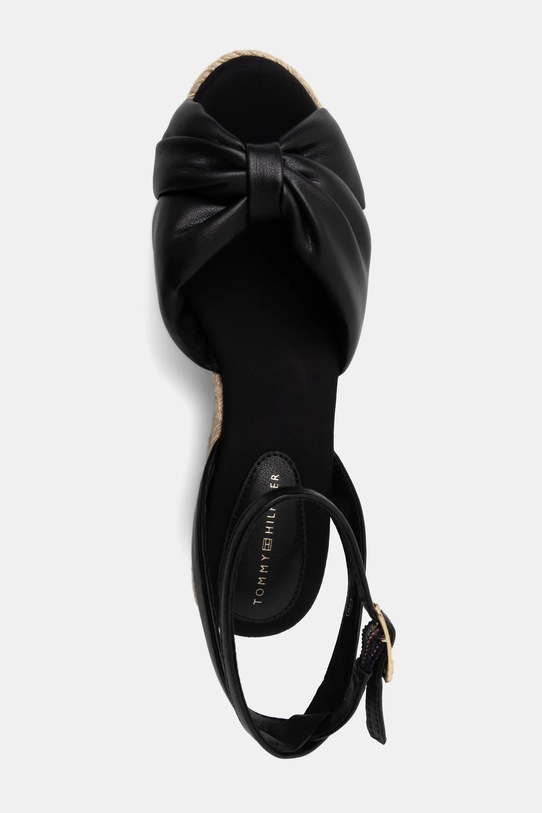 Tommy Hilfiger sandały TH BOW MID CORK WEDGE czarny FW0FW09010