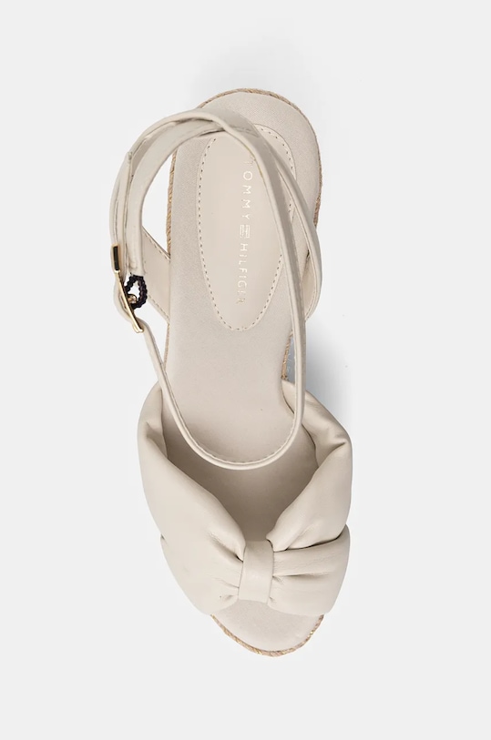 Tommy Hilfiger sandały TH BOW HIGH CORK WEDG beżowy FW0FW09011