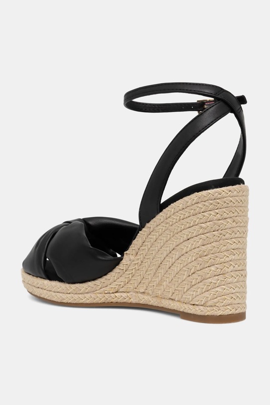 Obuwie Tommy Hilfiger sandały TH BOW HIGH CORK WEDG FW0FW09011 czarny