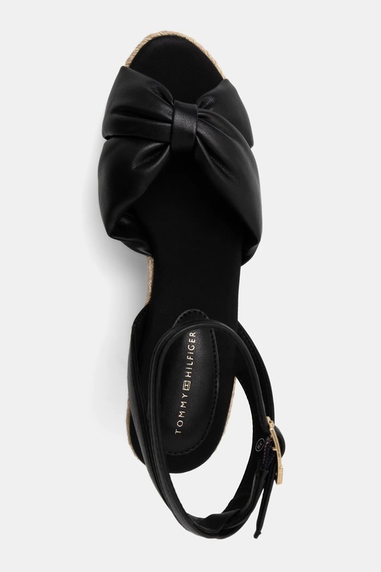 Tommy Hilfiger sandały TH BOW HIGH CORK WEDG czarny FW0FW09011