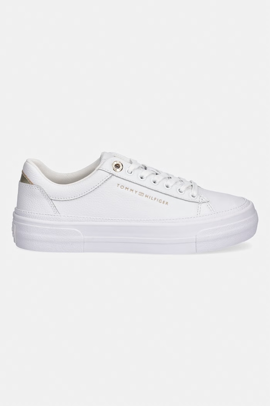 Tommy Hilfiger trampki TH PLATFORM SNEAKER TUMBLED LTR FW0FW09018 biały SS26