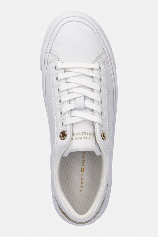 Tommy Hilfiger trampki TH PLATFORM SNEAKER TUMBLED LTR biały FW0FW09018