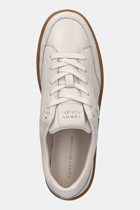 Tommy Hilfiger sneakersy skórzane TH HERITAGE COURT SNEAKER LTR beżowy FW0FW09028