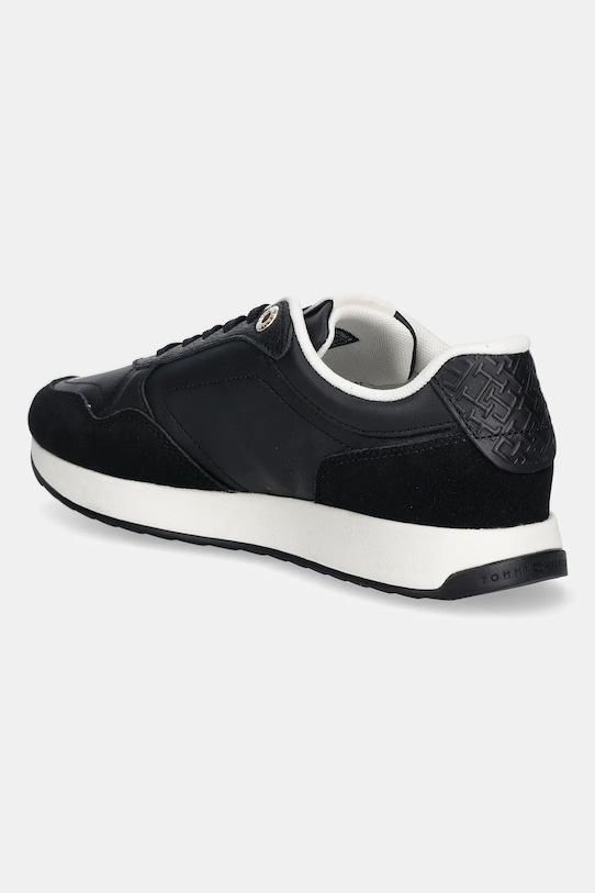 Obuwie Tommy Hilfiger sneakersy skórzane MONOGRAM MIX MATERIAL RUNNER FW0FW09267 czarny