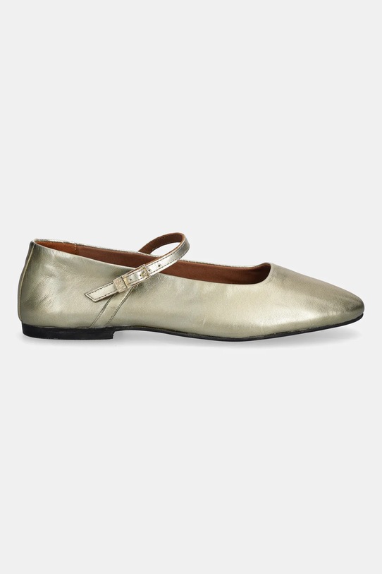 Δερμάτινες μπαλαρίνες Tommy Hilfiger HILFIGER GOLD BALLERINAS FW0FW09320 χρυσαφί SS26