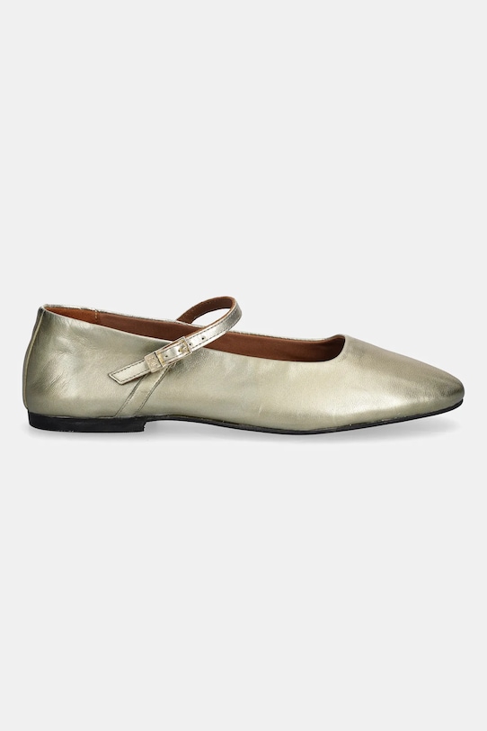 Δερμάτινες μπαλαρίνες Tommy Hilfiger HILFIGER GOLD BALLERINAS FW0FW09320 χρυσαφί SS26