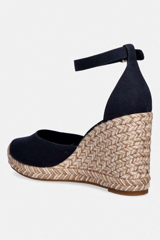Scarpe Tommy Hilfiger espadrille su un cuneo da donna FLAG HIGH WEDGE ESPAD CLOSED TOE FW0FW09225 blu navy
