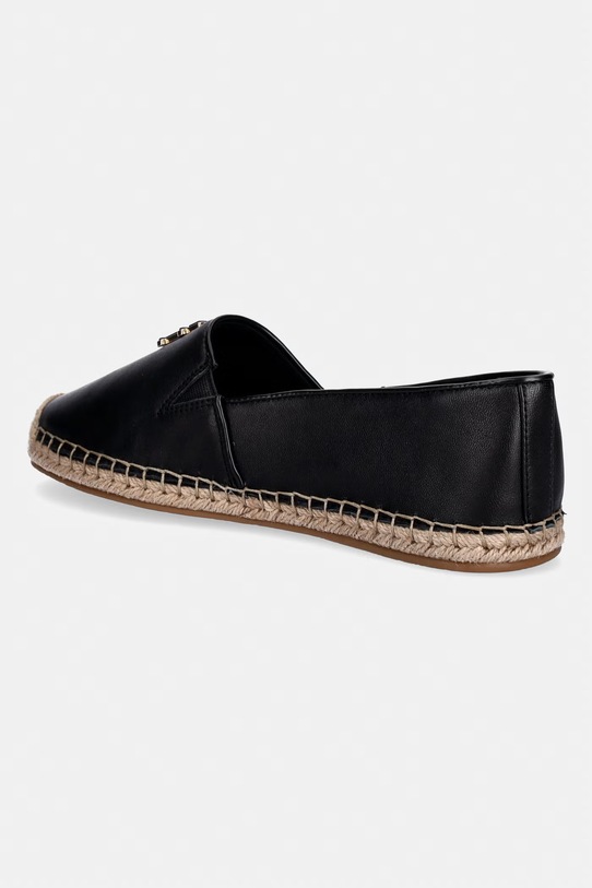 Obuwie Tommy Hilfiger espadryle damskie TH LOGO LEATHER ESPADRILLE FW0FW09246 czarny
