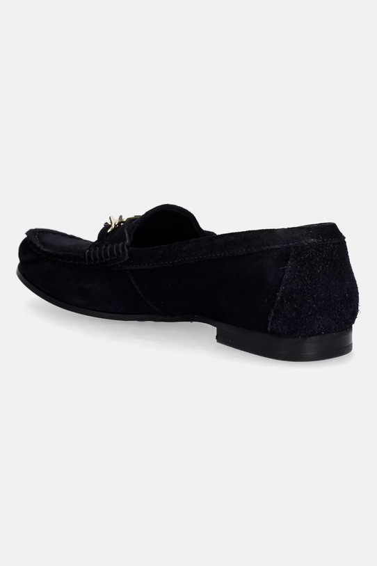 Obuwie Tommy Hilfiger mokasyny damskie zamszowe TH CHAIN SUEDE LOAFER FW0FW09327 granatowy