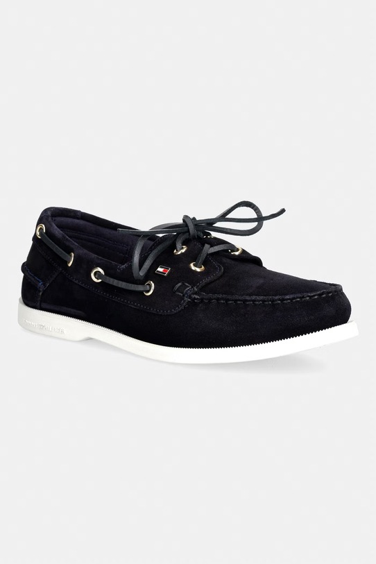 Tommy Hilfiger μοκασίνια Γυναικεία σουέτ HILFIGER SUEDE BOAT SHOE σκούρο μπλε FW0FW09338