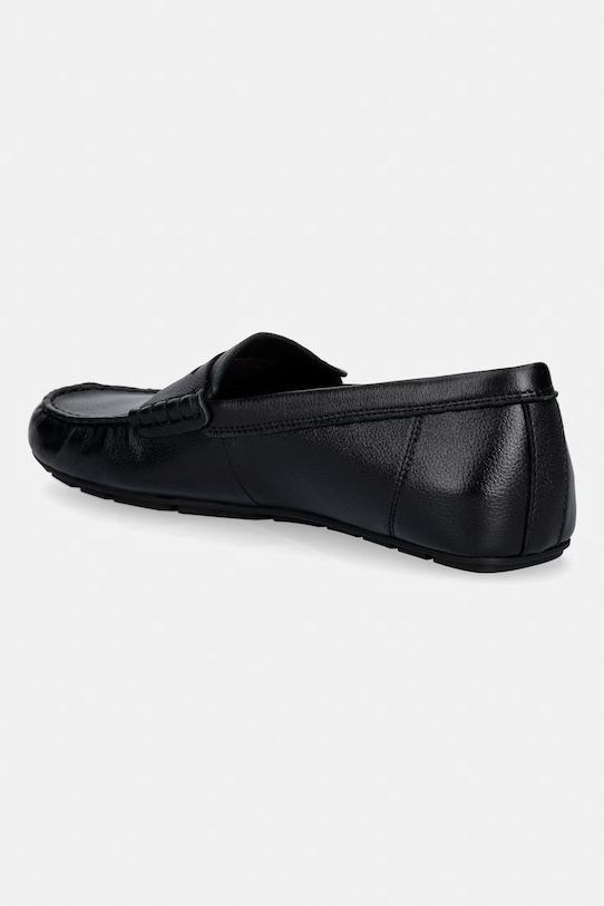Obuwie Tommy Hilfiger mokasyny damskie skórzane FLAG LEATHER DRIVER LOAFER FW0FW09350 czarny