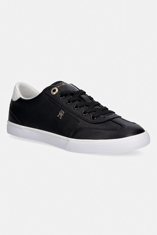 Tommy Hilfiger TH CHIC LOW PROFILE VULC tenisówki damskie skórzane czarny FW0FW09104