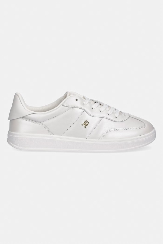 Tommy Hilfiger TH HERITAGE SHINY SNEAKER sneakersy damskie skórzane FW0FW09179 biały SS26
