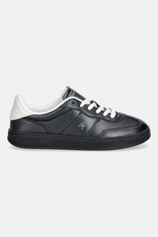 Tommy Hilfiger TH HERITAGE SHINY SNEAKER Γυναικεία δερμάτινα sneakers FW0FW09179 μαύρο SS26