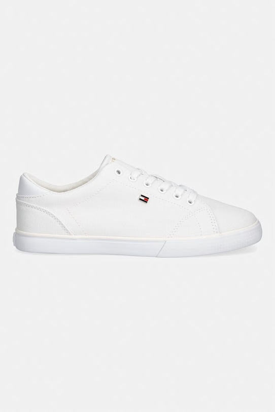 Tommy Hilfiger dámske plátenné tenisky TH LOW PROFILE VULC CANVAS FW0FW09102 biela SS26