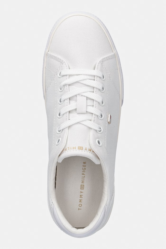 Tommy Hilfiger dámske plátenné tenisky TH LOW PROFILE VULC CANVAS biela FW0FW09102