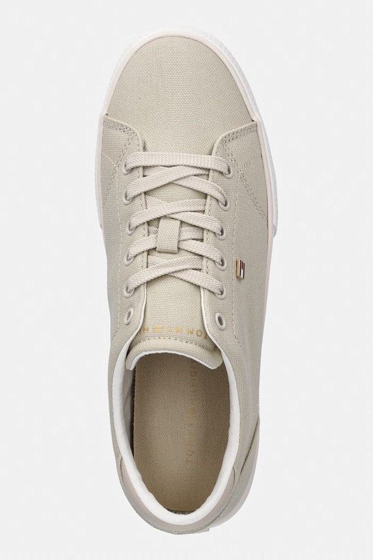Tommy Hilfiger dámske plátenné tenisky TH LOW PROFILE VULC CANVAS béžová FW0FW09102