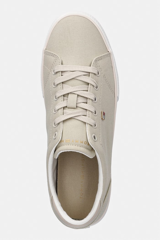 Tommy Hilfiger dámske plátenné tenisky TH LOW PROFILE VULC CANVAS béžová FW0FW09102
