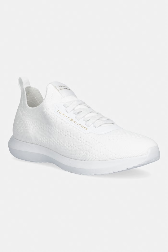 Tommy Hilfiger TH KNIT EXTRALIGHT RUNNER sneakers γυναικεία λευκό FW0FW09112