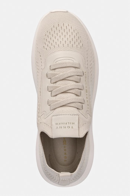 Tommy Hilfiger TH KNIT EXTRALIGHT RUNNER sneakersy damskie beżowy FW0FW09112