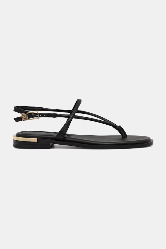 Tommy Hilfiger sandále dámske kožené GOLD HEEL DRESSY SANDAL FW0FW09124 čierna SS26