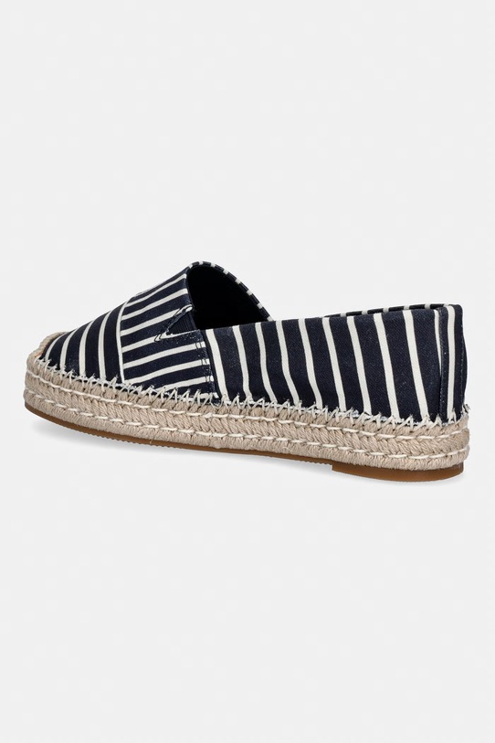 Obuwie Tommy Hilfiger espadryle damskie TH PLATFORM ESPADRILLE STRIPES FW0FW09143 granatowy