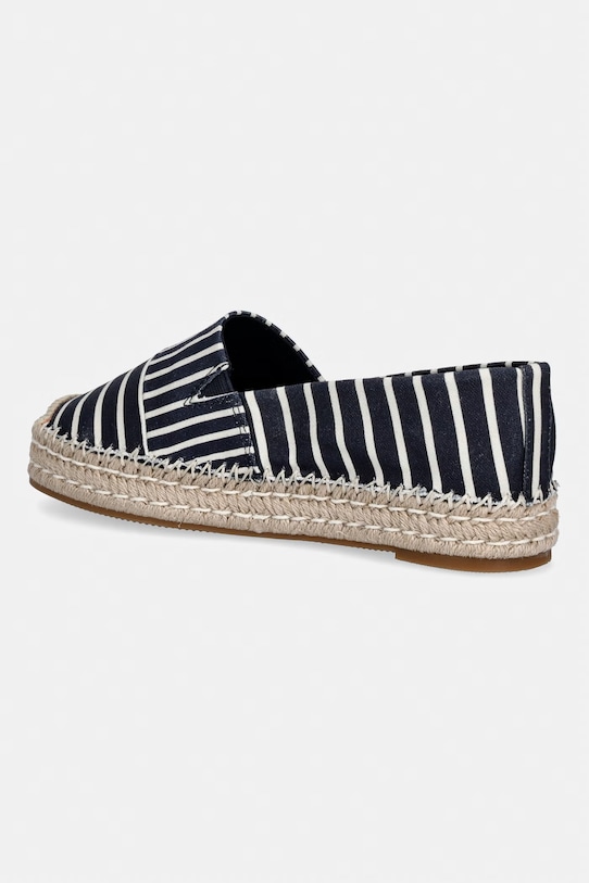 Obuwie Tommy Hilfiger espadryle damskie TH PLATFORM ESPADRILLE STRIPES FW0FW09143 granatowy