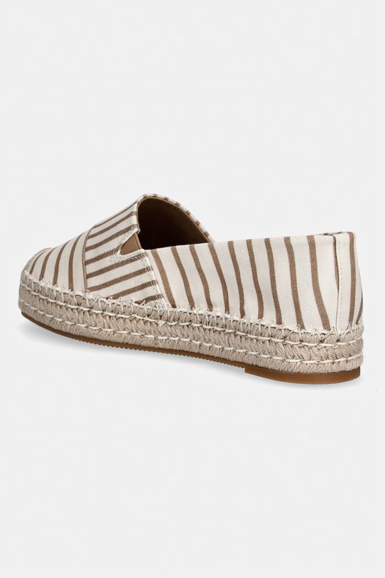 Obuwie Tommy Hilfiger espadryle damskie TH PLATFORM ESPADRILLE STRIPES FW0FW09143 beżowy