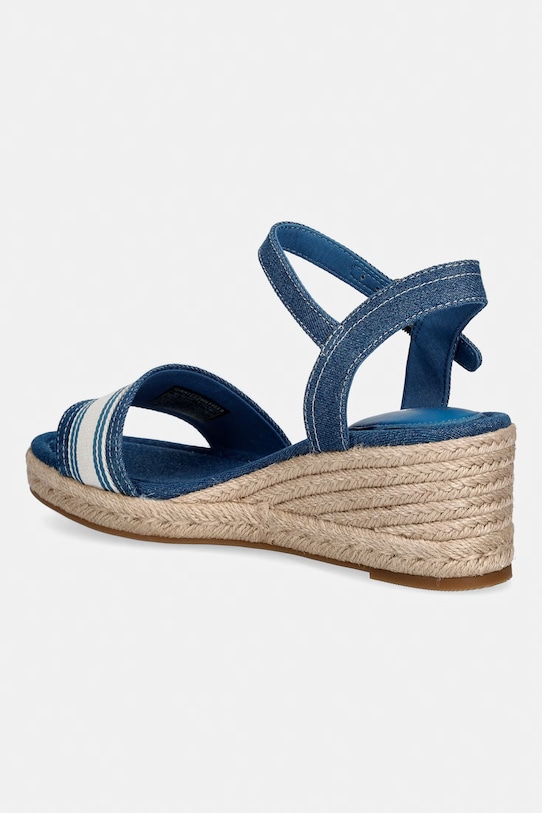 Obutev Tommy Hilfiger sandali s polno peto MID WEDGE ESPAD WEBBING FW0FW09230 modra