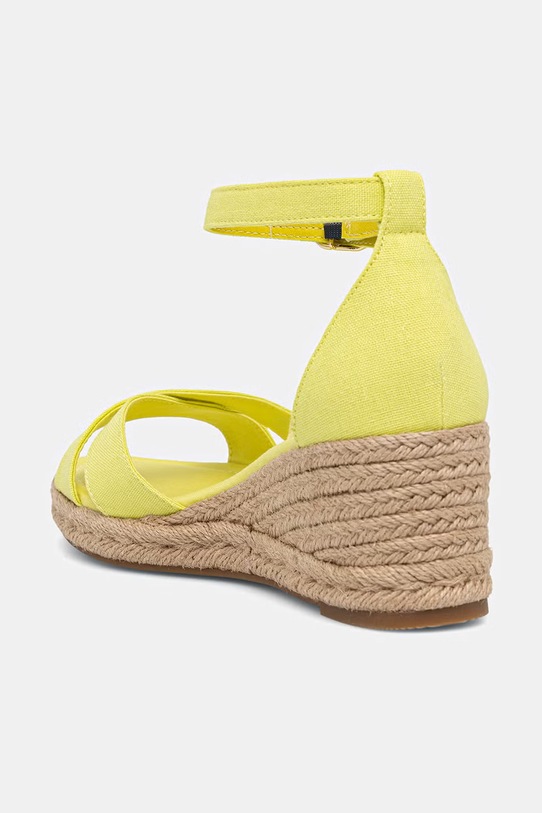 Boty Tommy Hilfiger sandály na klínku MID WEDGE ESPAD X CROSS FW0FW09332 žlutá